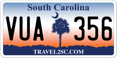 SC license plate VUA356