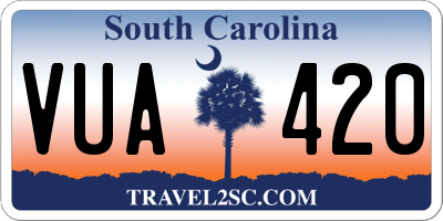 SC license plate VUA420