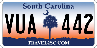 SC license plate VUA442