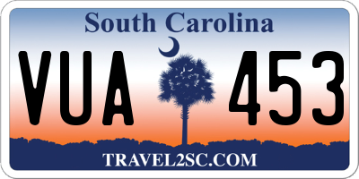 SC license plate VUA453