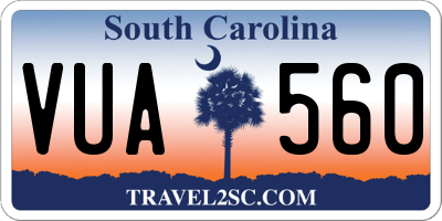 SC license plate VUA560
