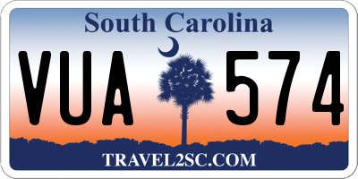 SC license plate VUA574