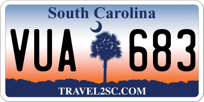 SC license plate VUA683