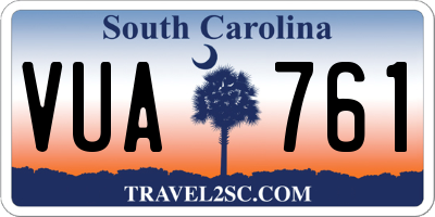 SC license plate VUA761