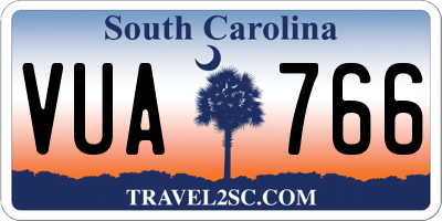 SC license plate VUA766