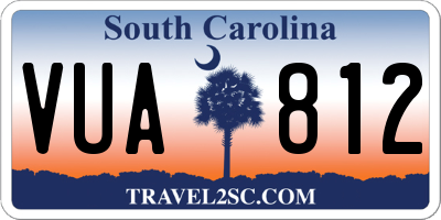 SC license plate VUA812