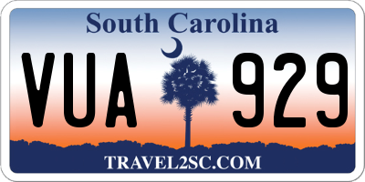 SC license plate VUA929