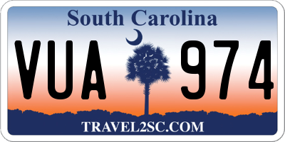 SC license plate VUA974