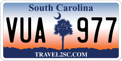 SC license plate VUA977