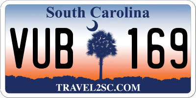 SC license plate VUB169