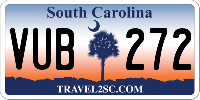 SC license plate VUB272