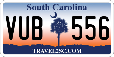 SC license plate VUB556
