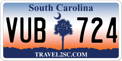 SC license plate VUB724