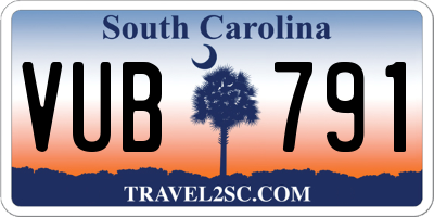 SC license plate VUB791