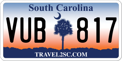 SC license plate VUB817