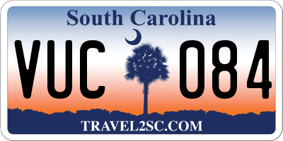 SC license plate VUC084