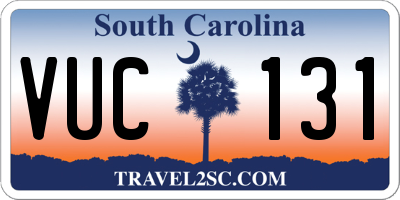 SC license plate VUC131