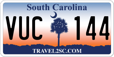 SC license plate VUC144