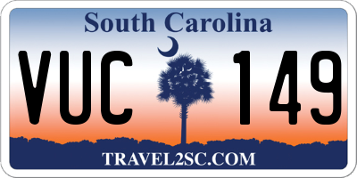 SC license plate VUC149