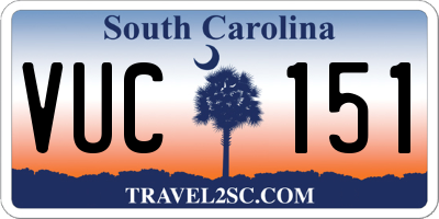 SC license plate VUC151