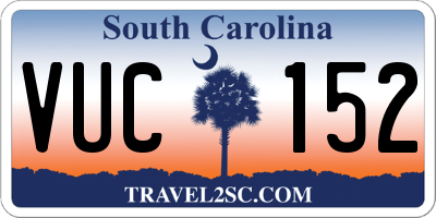 SC license plate VUC152