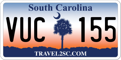 SC license plate VUC155