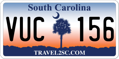 SC license plate VUC156