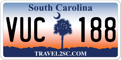 SC license plate VUC188