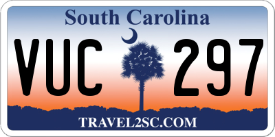 SC license plate VUC297
