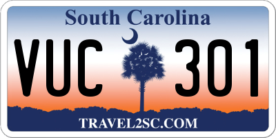SC license plate VUC301