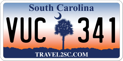 SC license plate VUC341