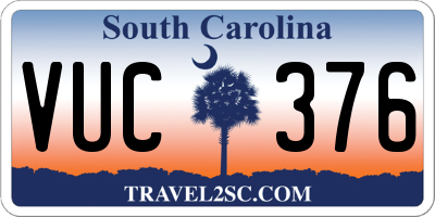 SC license plate VUC376