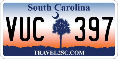 SC license plate VUC397