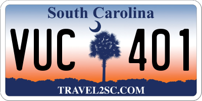 SC license plate VUC401