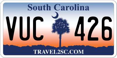 SC license plate VUC426