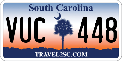 SC license plate VUC448