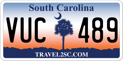 SC license plate VUC489