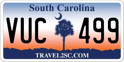 SC license plate VUC499