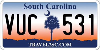 SC license plate VUC531