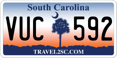 SC license plate VUC592