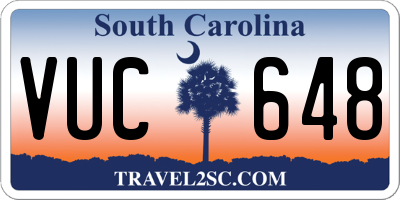 SC license plate VUC648