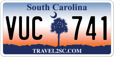 SC license plate VUC741