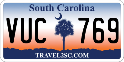 SC license plate VUC769