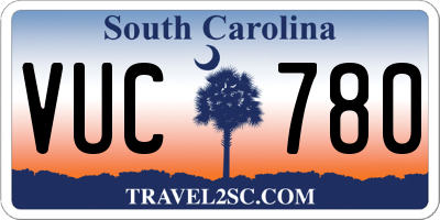 SC license plate VUC780