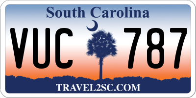 SC license plate VUC787