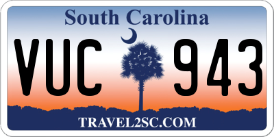 SC license plate VUC943
