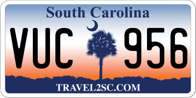 SC license plate VUC956