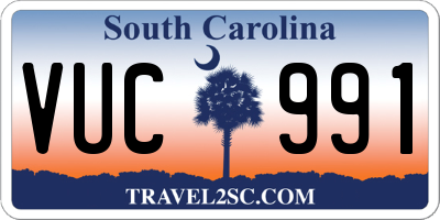 SC license plate VUC991