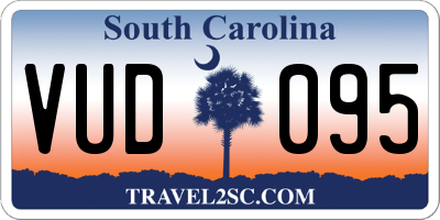 SC license plate VUD095