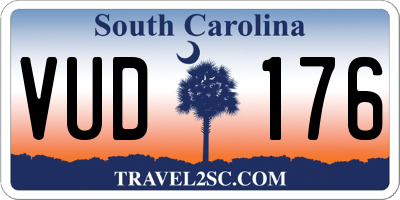 SC license plate VUD176